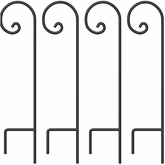 BEAU JARDIN 8 Pack Shepherd Hook 37 Inch Bundle 4 Pack 12in Hanging Plant Baskets BEAU JARDIN 8 Pack Shepherd Hook 37 Inch Bundle 4 Pack 12in Hanging Plant Baskets